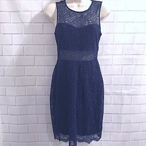 𝅺EXPRESS blue lace dress.